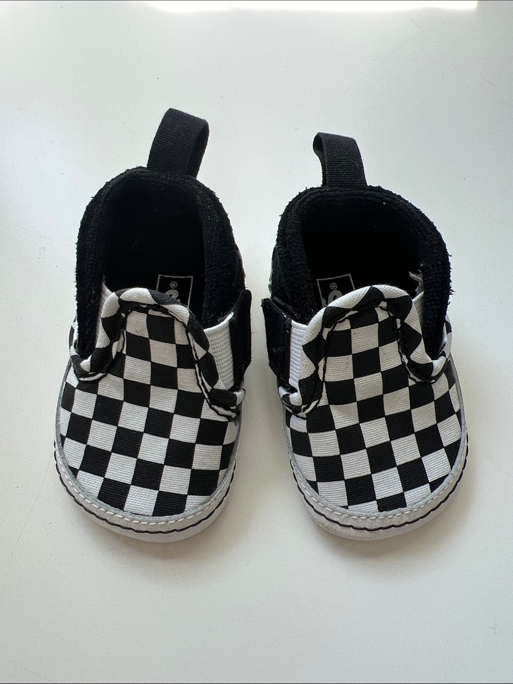 Baby Van Sneakers in Black & White Checker